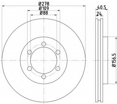 HELLA PAGID 8dd355111991 -  Тормозной диск